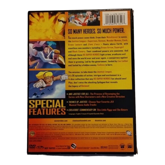 Justice League Unlimited DC Comics Classic Collection Season 1 DVD 4-Disc‎ Set - Picture 2 of 2